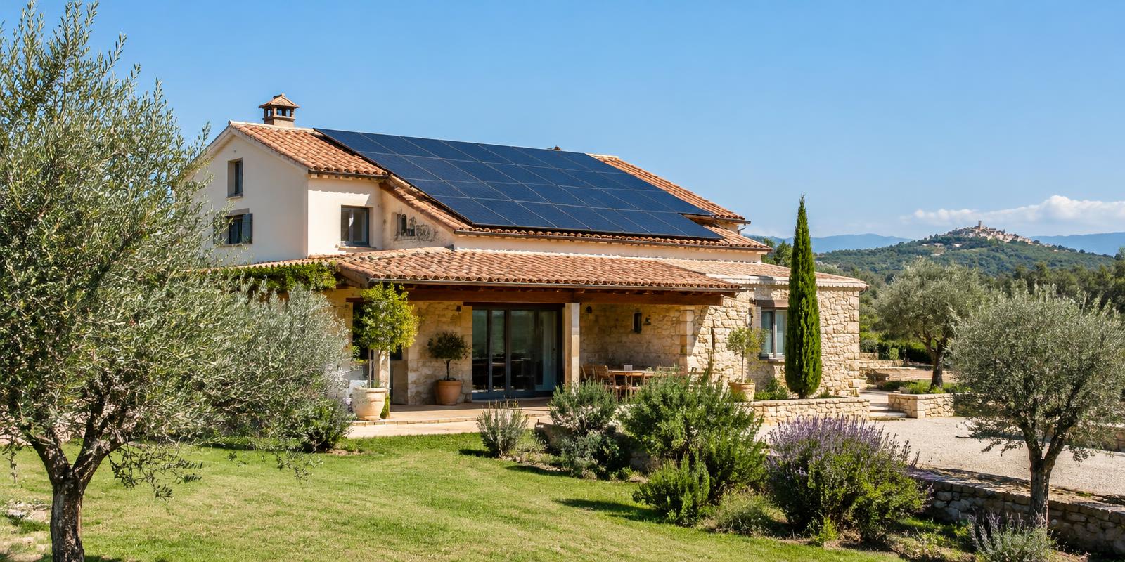Casa amb plaques solars